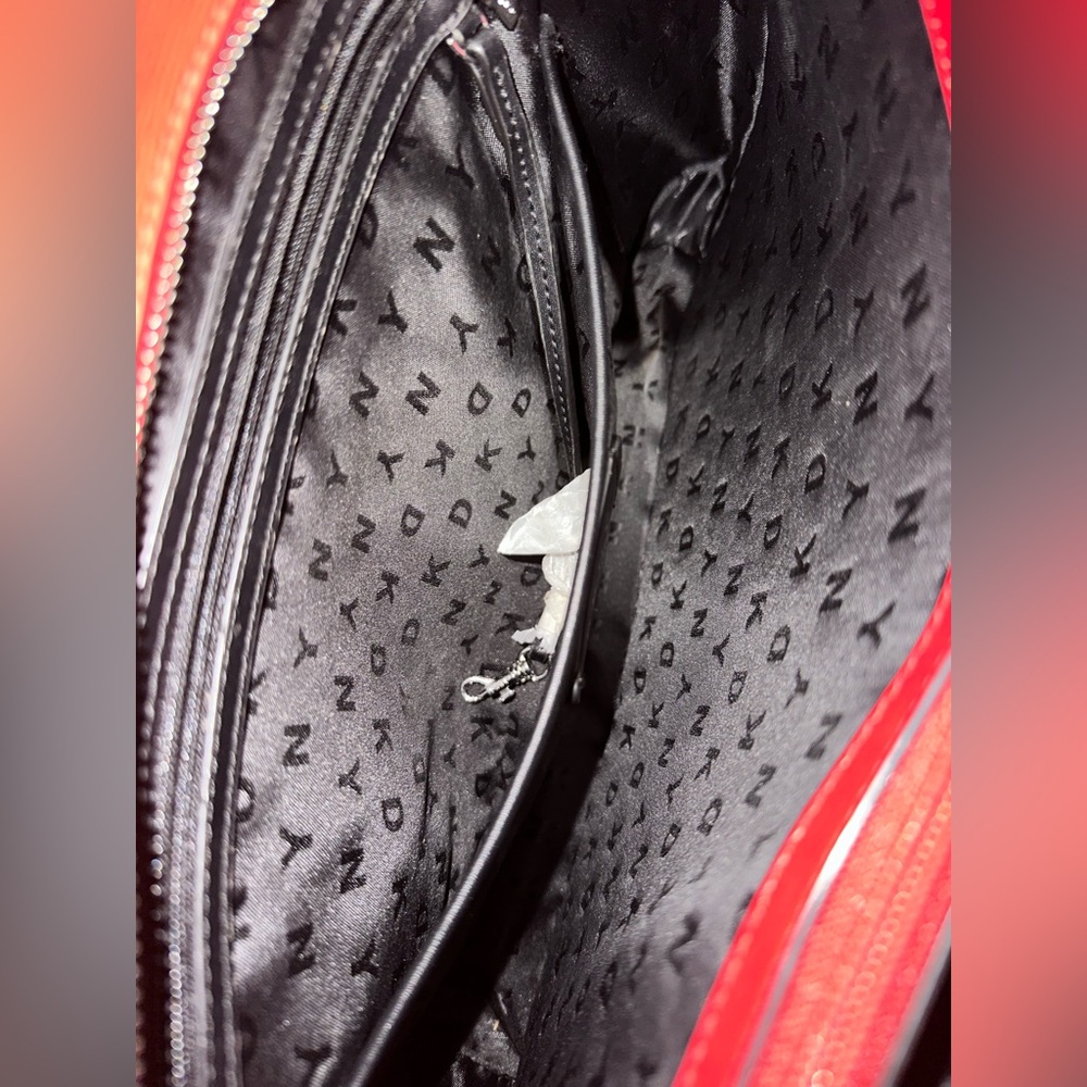 DKNY Red Leather Tote Bag - Picture 9 of 13